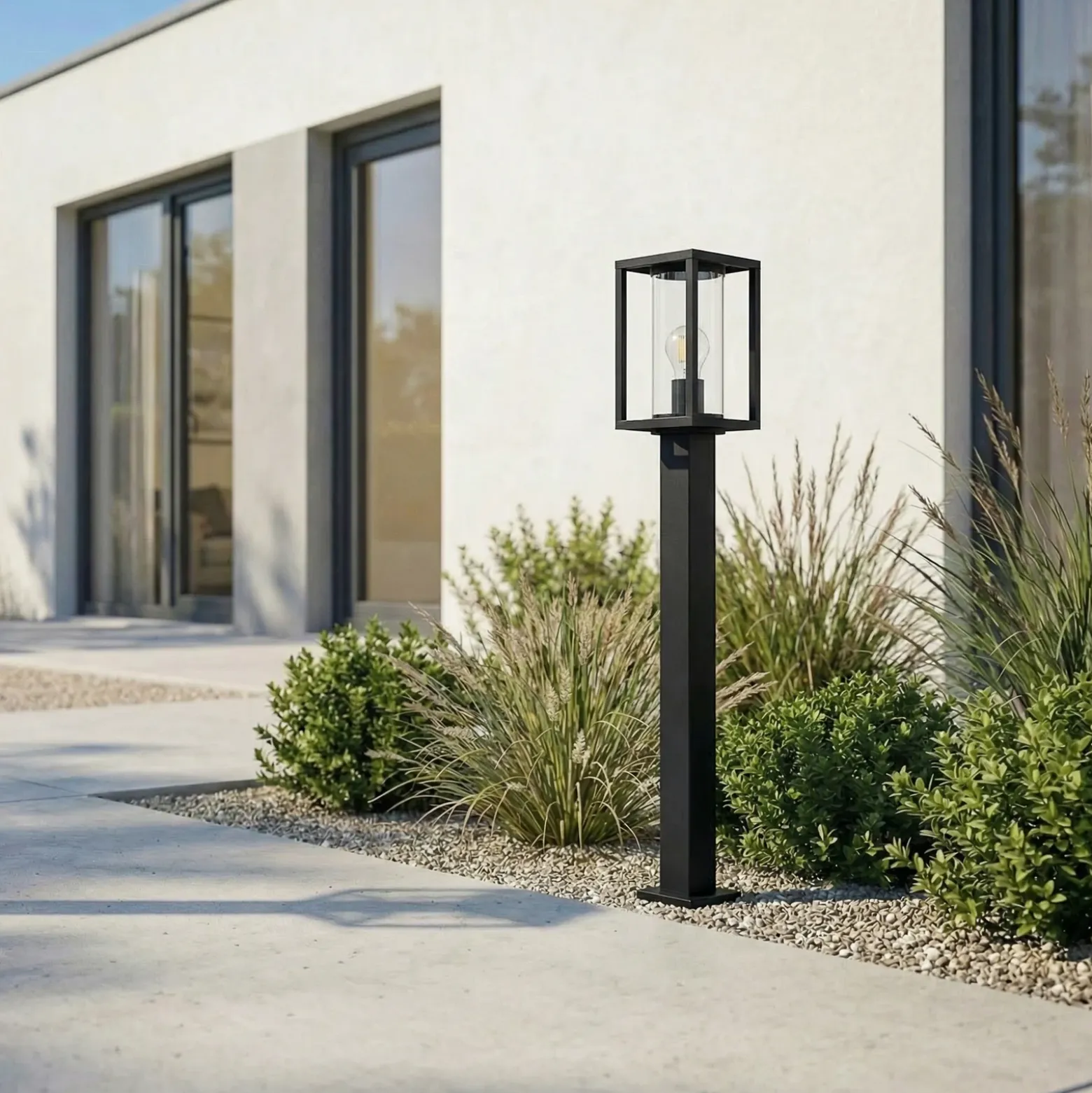 Lucande Bolardo luminoso Ferda, 100 cm, antracita, IP44