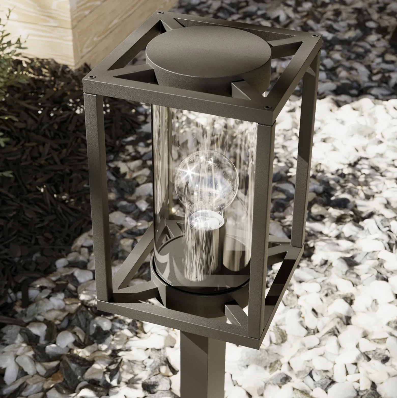 Lucande Bolardo luminoso Ferda, 60 cm, antracita, IP44