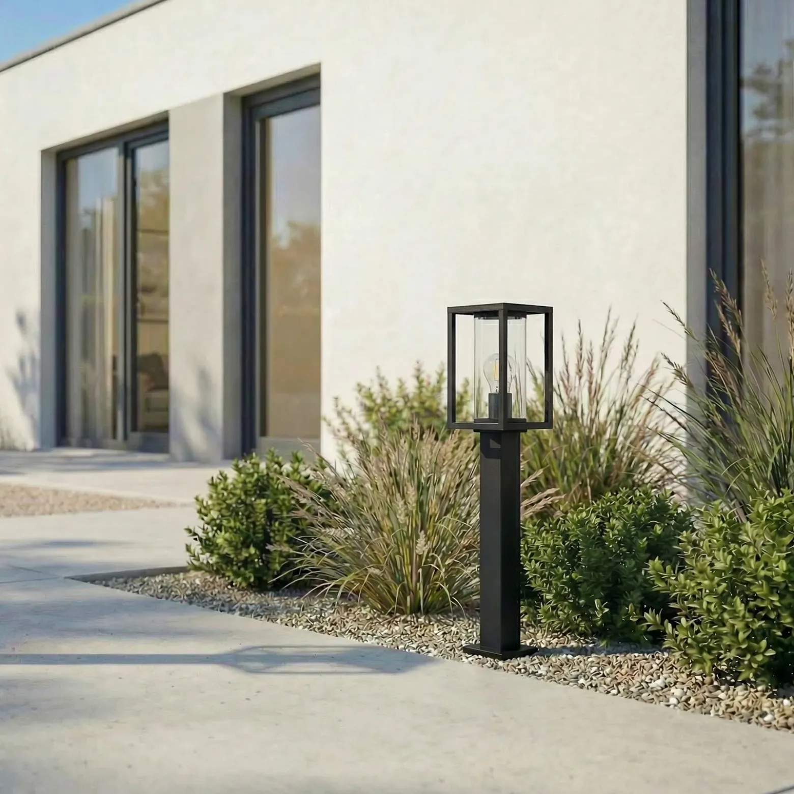 Lucande Bolardo luminoso Ferda, 60 cm, antracita, IP44