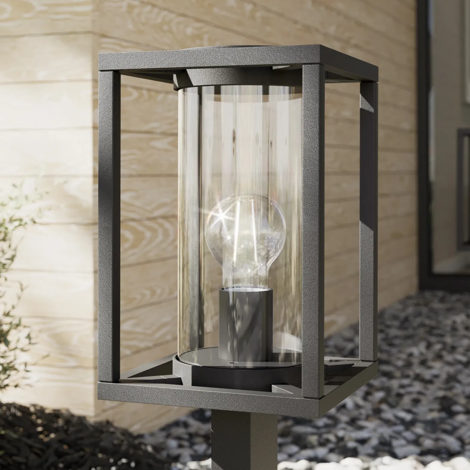Lucande Bolardo luminoso Ferda, 60 cm, antracita, IP44