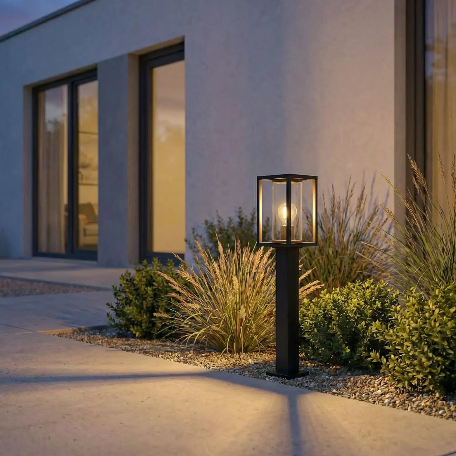 Lucande Bolardo luminoso Ferda, 60 cm, antracita, IP44