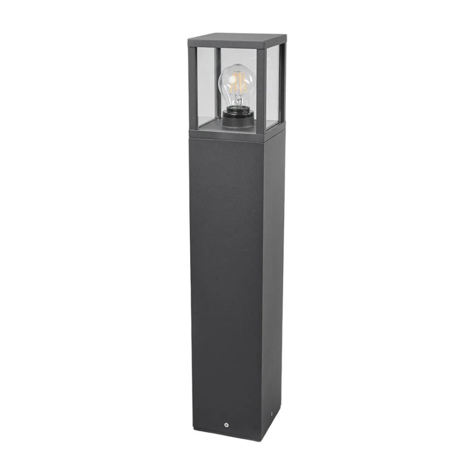 Lucande Bolardo luminoso Klemens, 65 cm, antracita, metal, E27