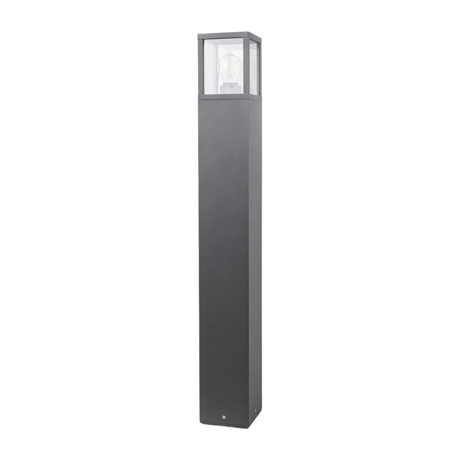 Lucande Bolardo luminoso Klemens, 90 cm, antracita, metal, E27