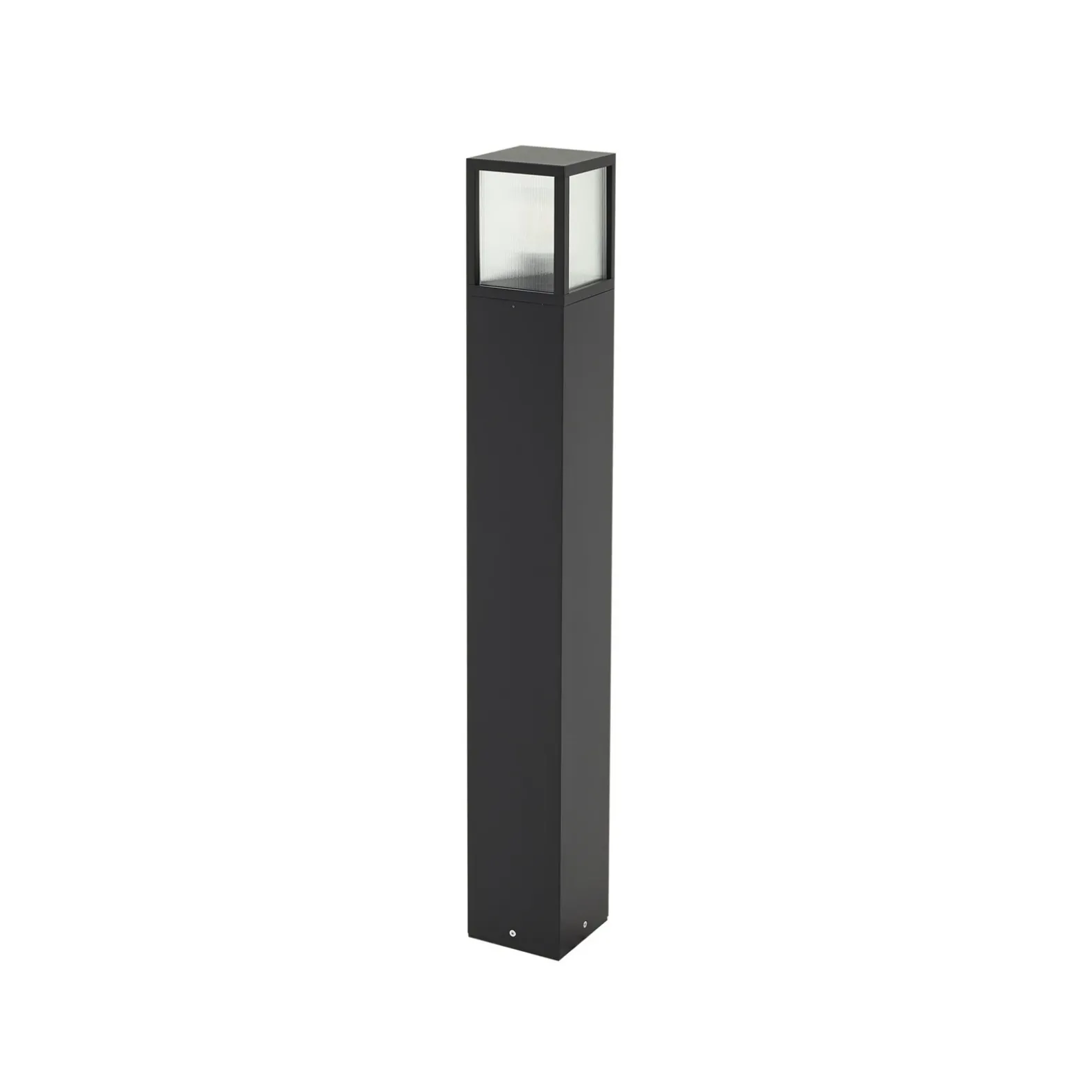 Lucande Bolardo luminoso Klemens, 90 cm, negro, metal, IP54