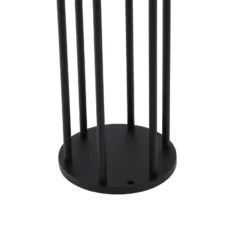 Lucande, bolardo luminoso LED solar, Evelis, negro, aluminio, sensor