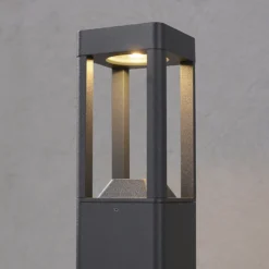 Lucande Bolardo luminoso LED Bernd, 60 cm, antracita, aluminio