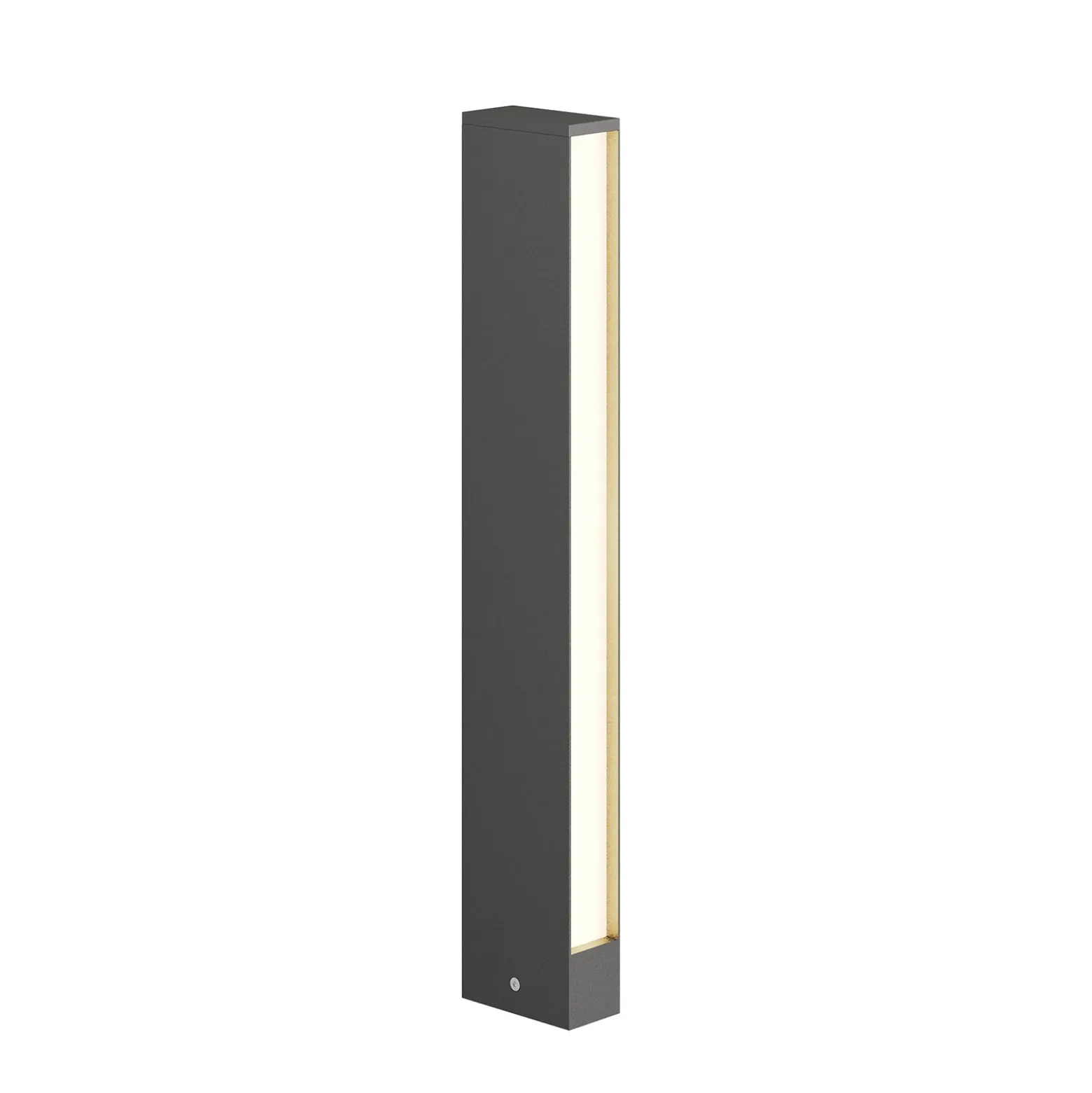 Lucande Bolardo luminoso LED Lirka, 2 luces, gris, metal, 60 cm