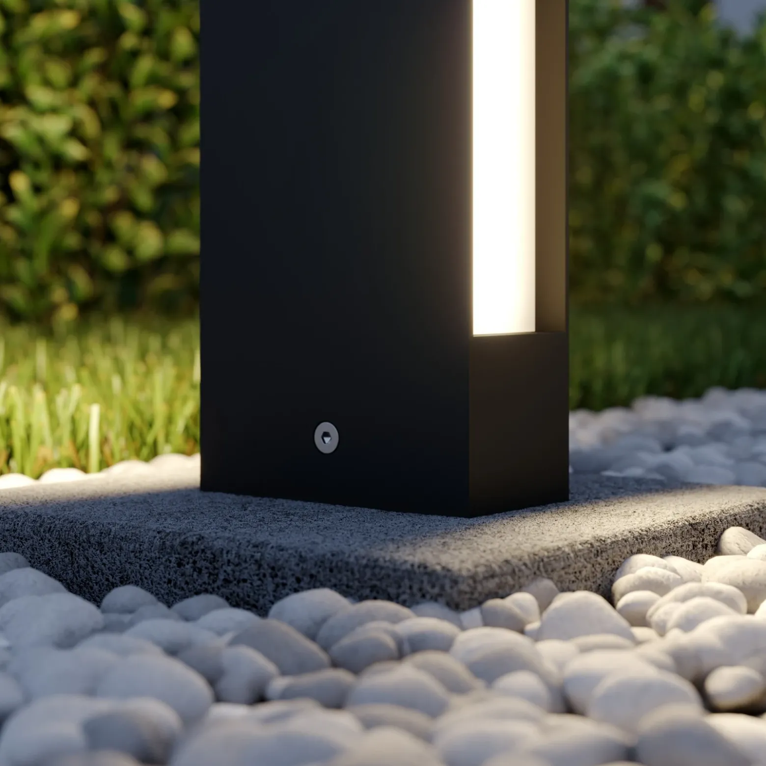 Lucande Bolardo luminoso LED Lirka, 2 luces, gris, metal, 60 cm