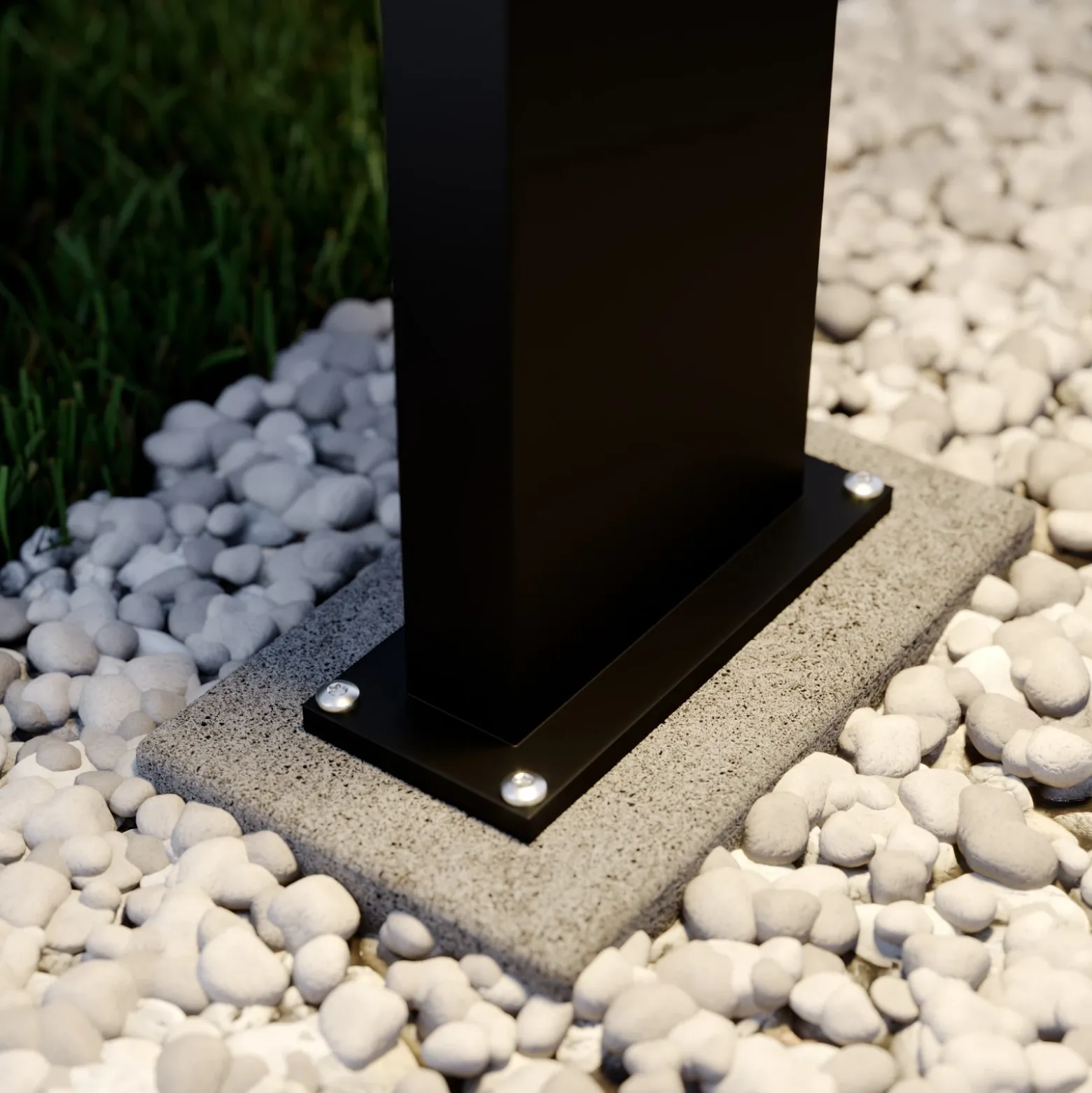 Lucande Bolardo luminoso LED Silvan, 65 cm, antracita, metal