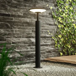 Lucande, bolardo luminoso LED Fenia, 60 cm, antracita, IP65