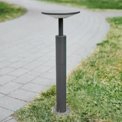 Lucande, bolardo luminoso LED Fenia, 60 cm, antracita, IP65