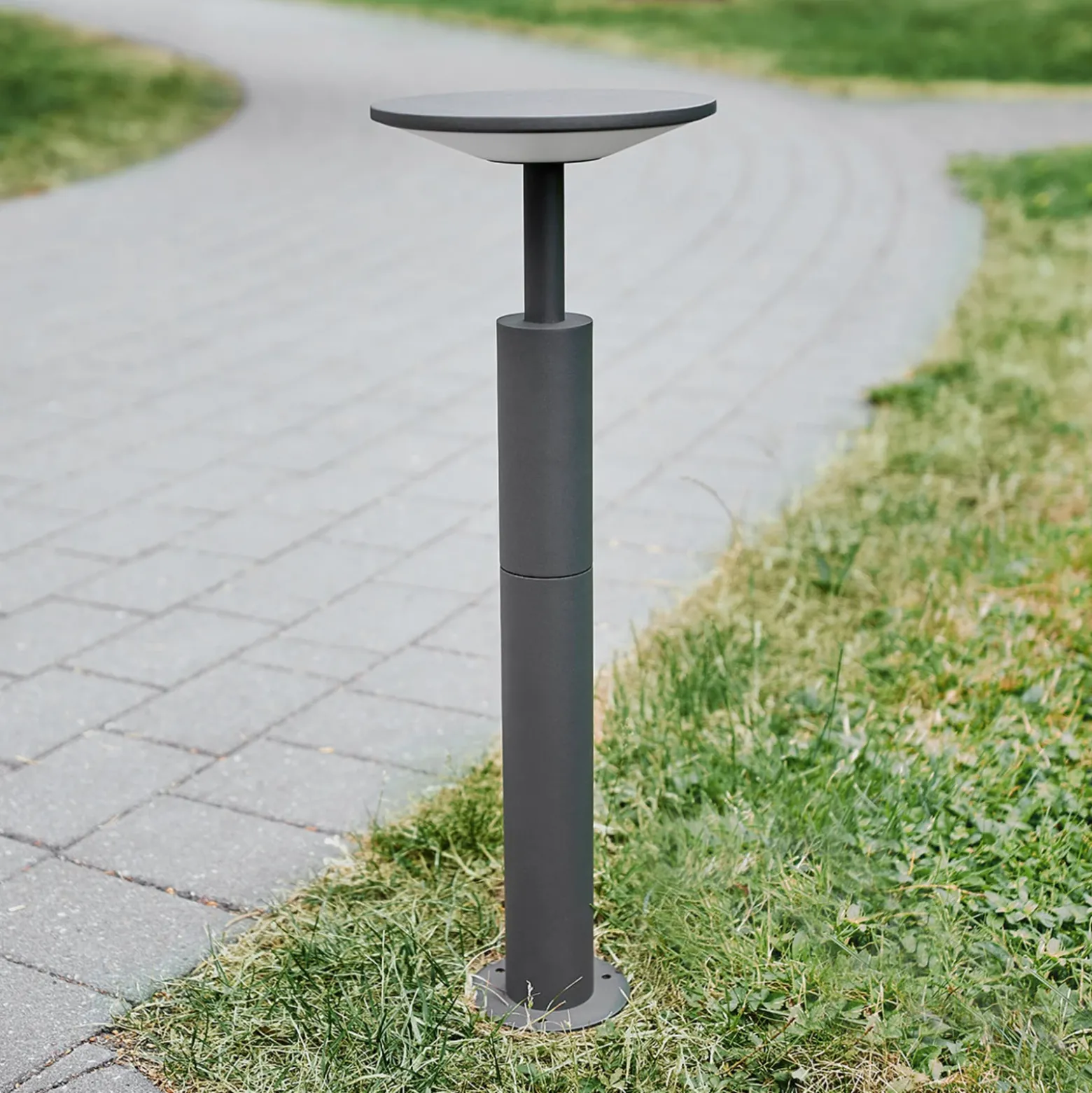 Lucande, bolardo luminoso LED Fenia, 60 cm, antracita, IP65