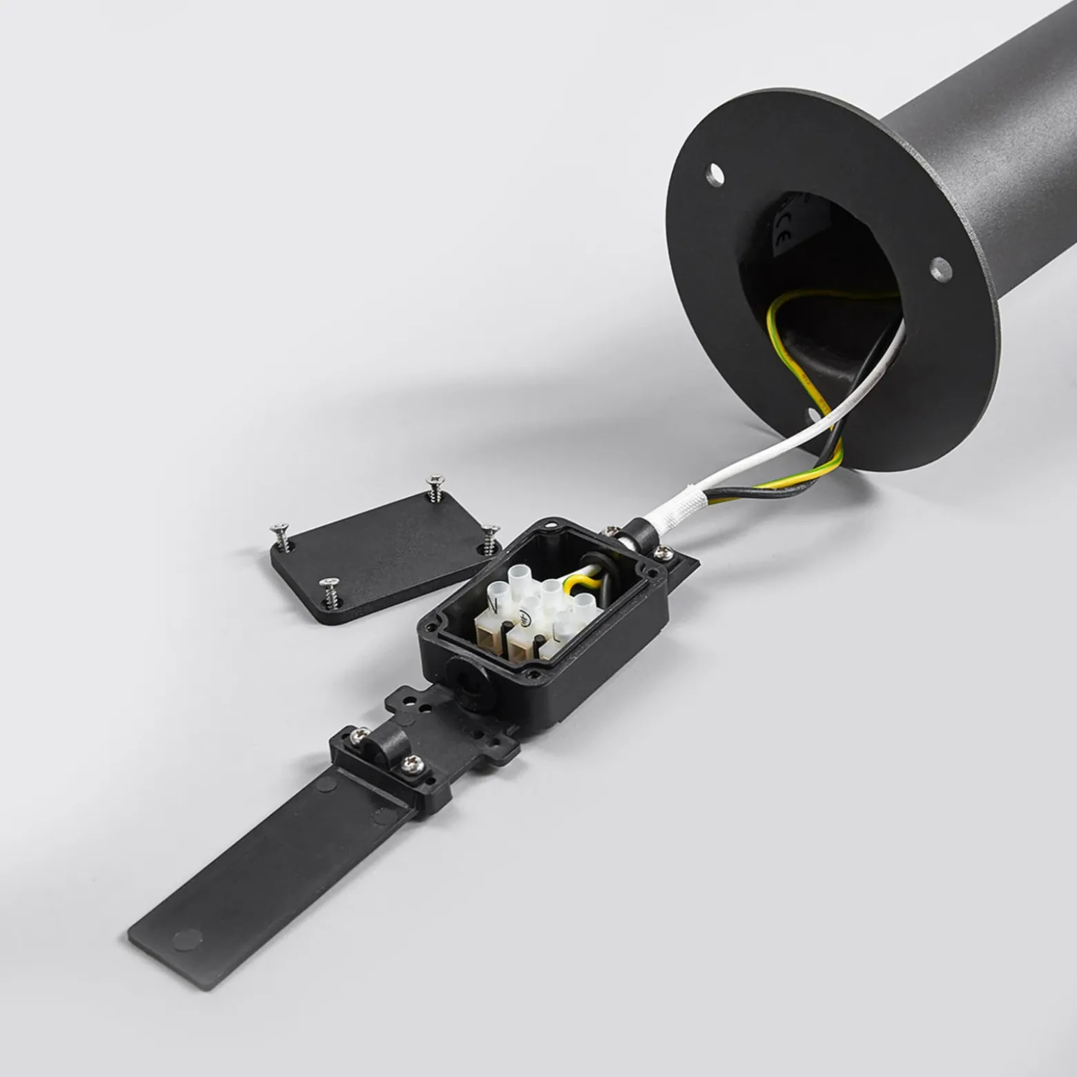Lucande, bolardo luminoso LED Fenia, 60 cm, antracita, IP65