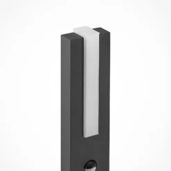 Lucande, bolardo luminoso LED Virgalia, detector de movimiento, 100 cm, IP54