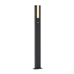 Lucande, bolardo luminoso LED Virgalia, detector de movimiento, 100 cm, IP54