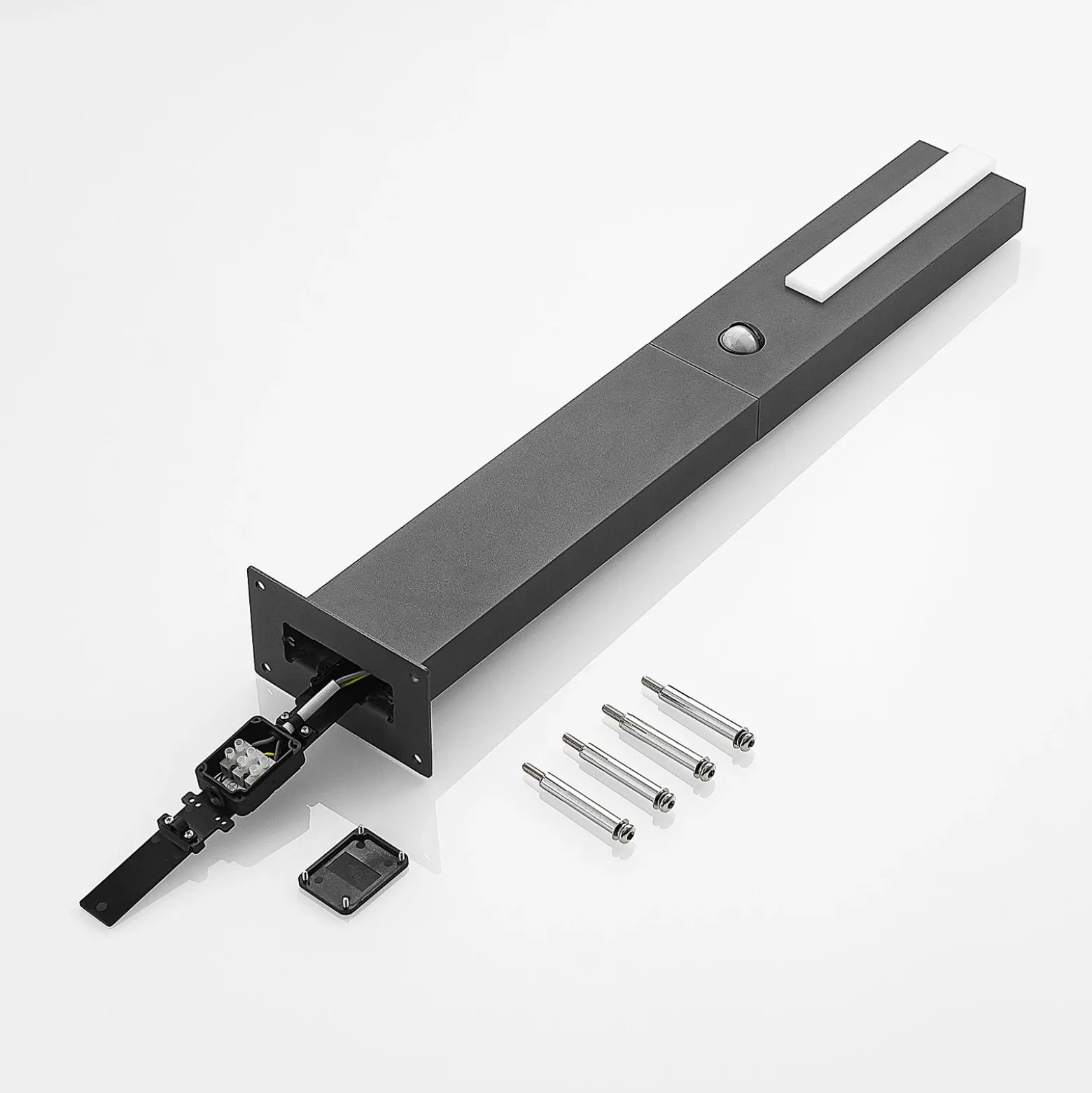 Lucande, bolardo luminoso LED Virgalia, detector de movimiento, 65 cm, IP54
