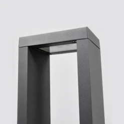 Lucande Bolardo luminoso LED Jupp, 60 cm, antracita, metal, IP54
