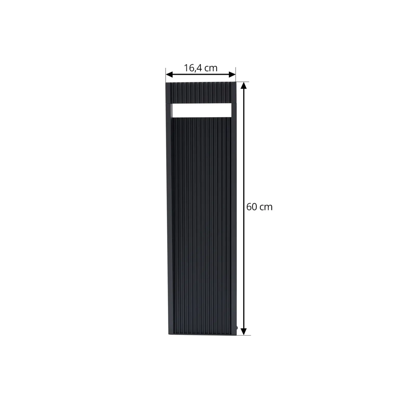 Lucande, bolardo luminoso LED Tavion, 60 cm, antracita, IP65
