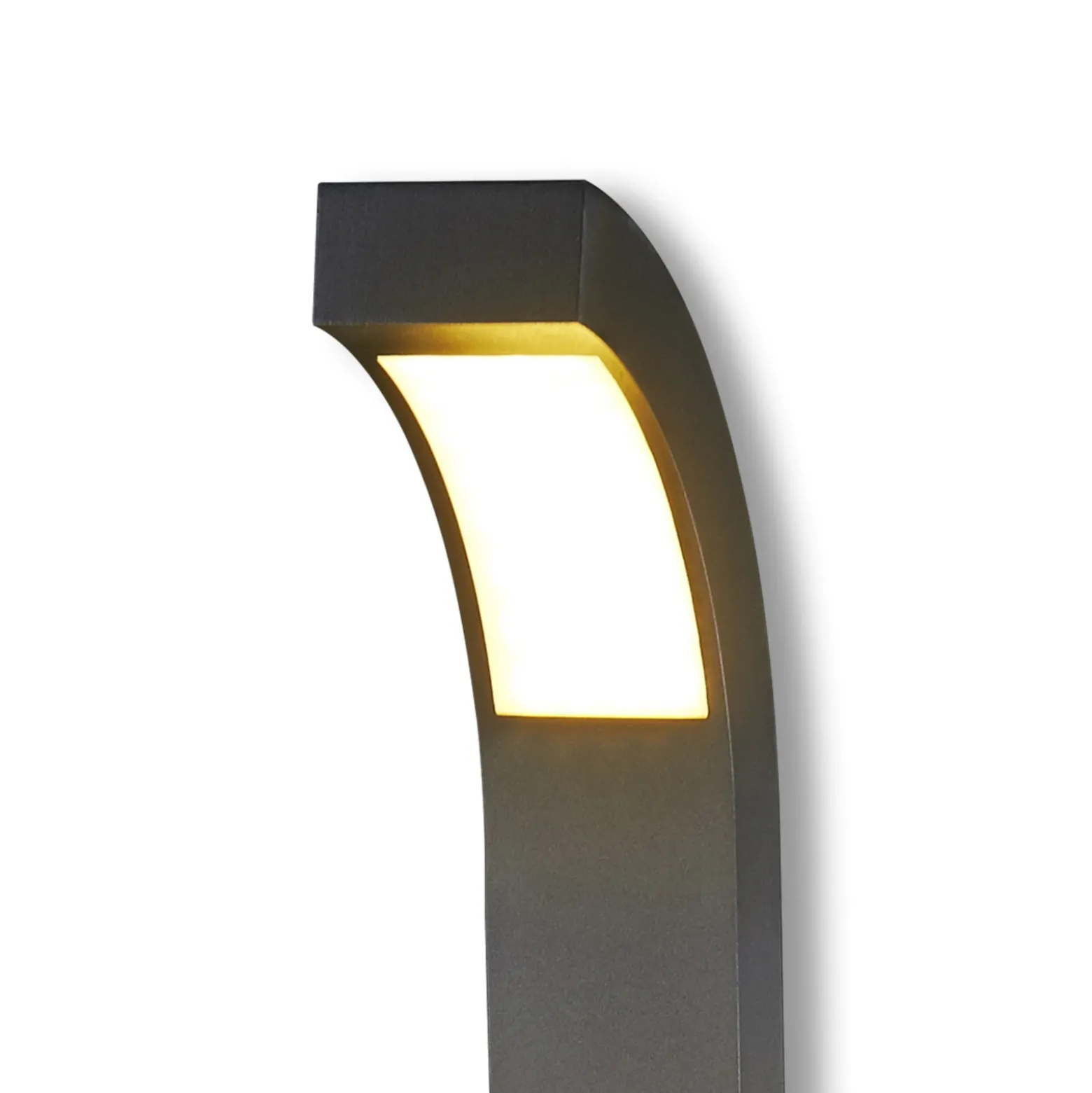 Lucande Bolardo luminoso LED Lennik, 100 cm, antracita, metal