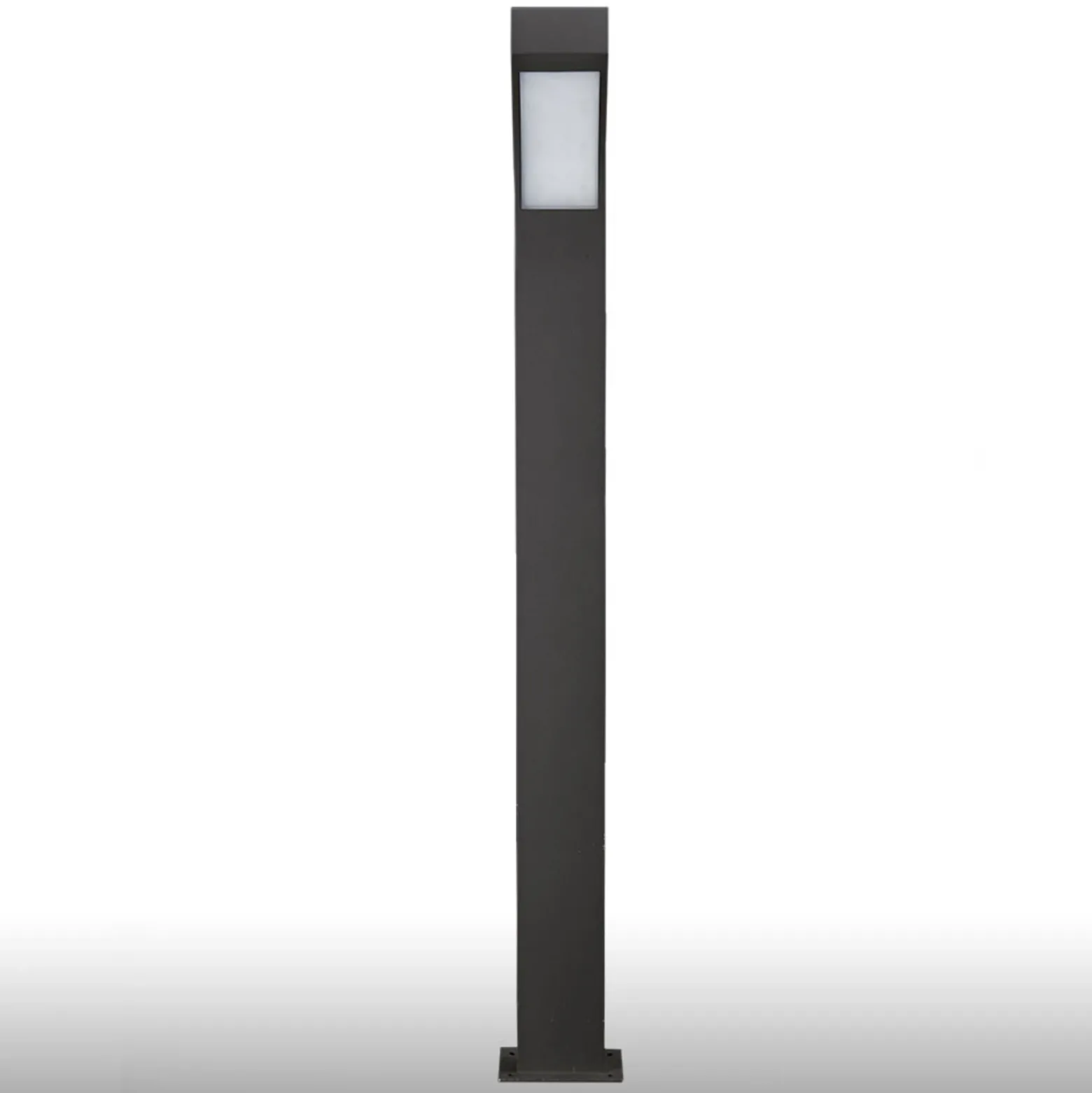 Lucande Bolardo luminoso LED Lennik, 100 cm, antracita, metal