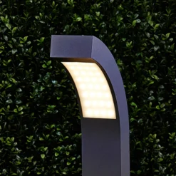 Lucande Bolardo luminoso LED Lennik, 100 cm, antracita, metal
