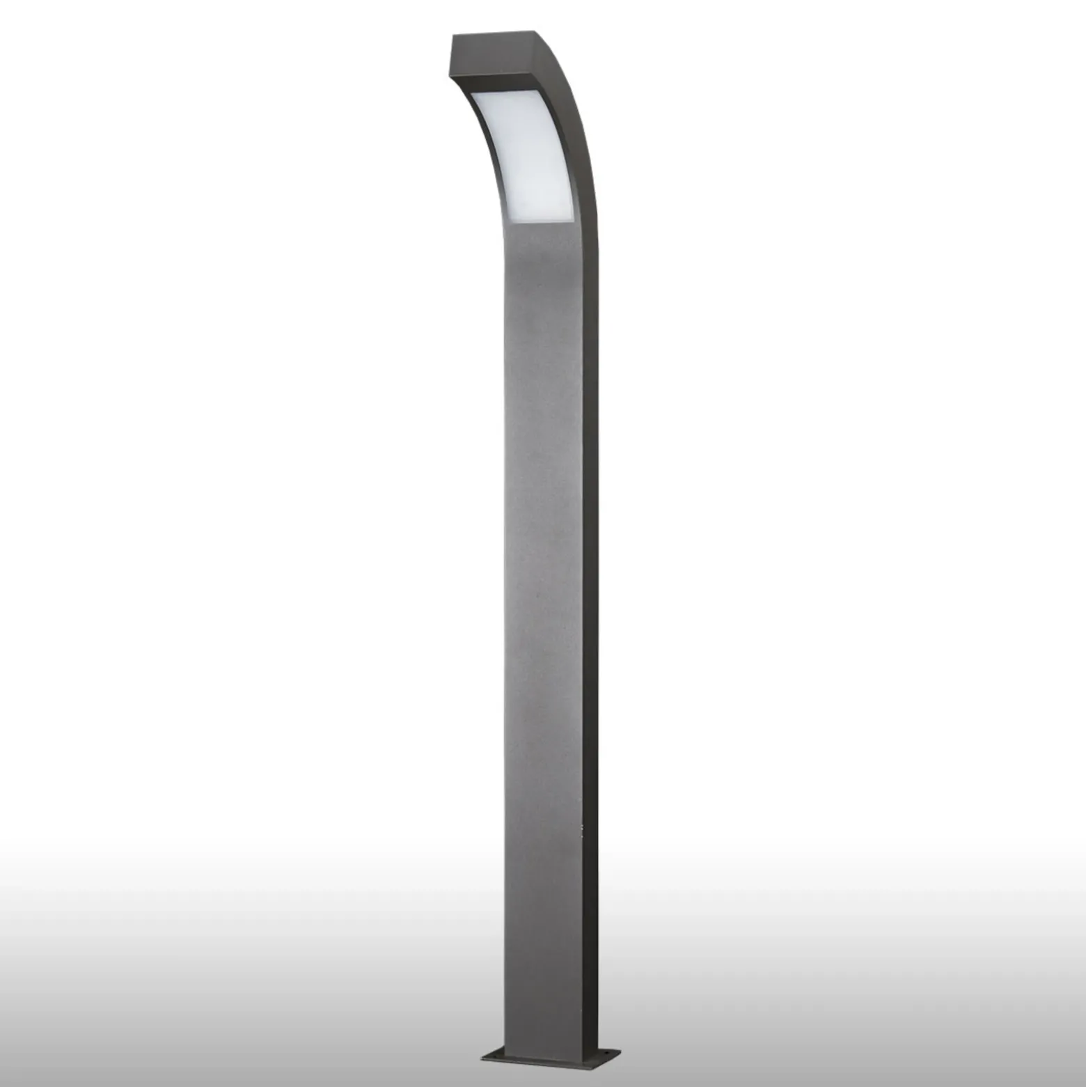 Lucande Bolardo luminoso LED Lennik, 100 cm, antracita, metal