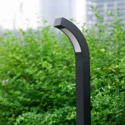 Lucande Bolardo luminoso LED Lennik, 100 cm, antracita, metal