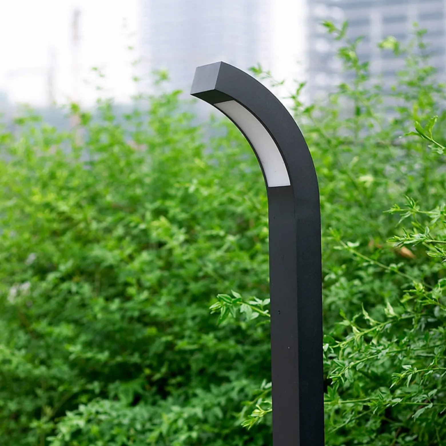 Lucande Bolardo luminoso LED Lennik, 100 cm, antracita, metal