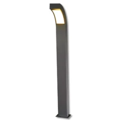 Lucande Bolardo luminoso LED Lennik, 100 cm, antracita, metal