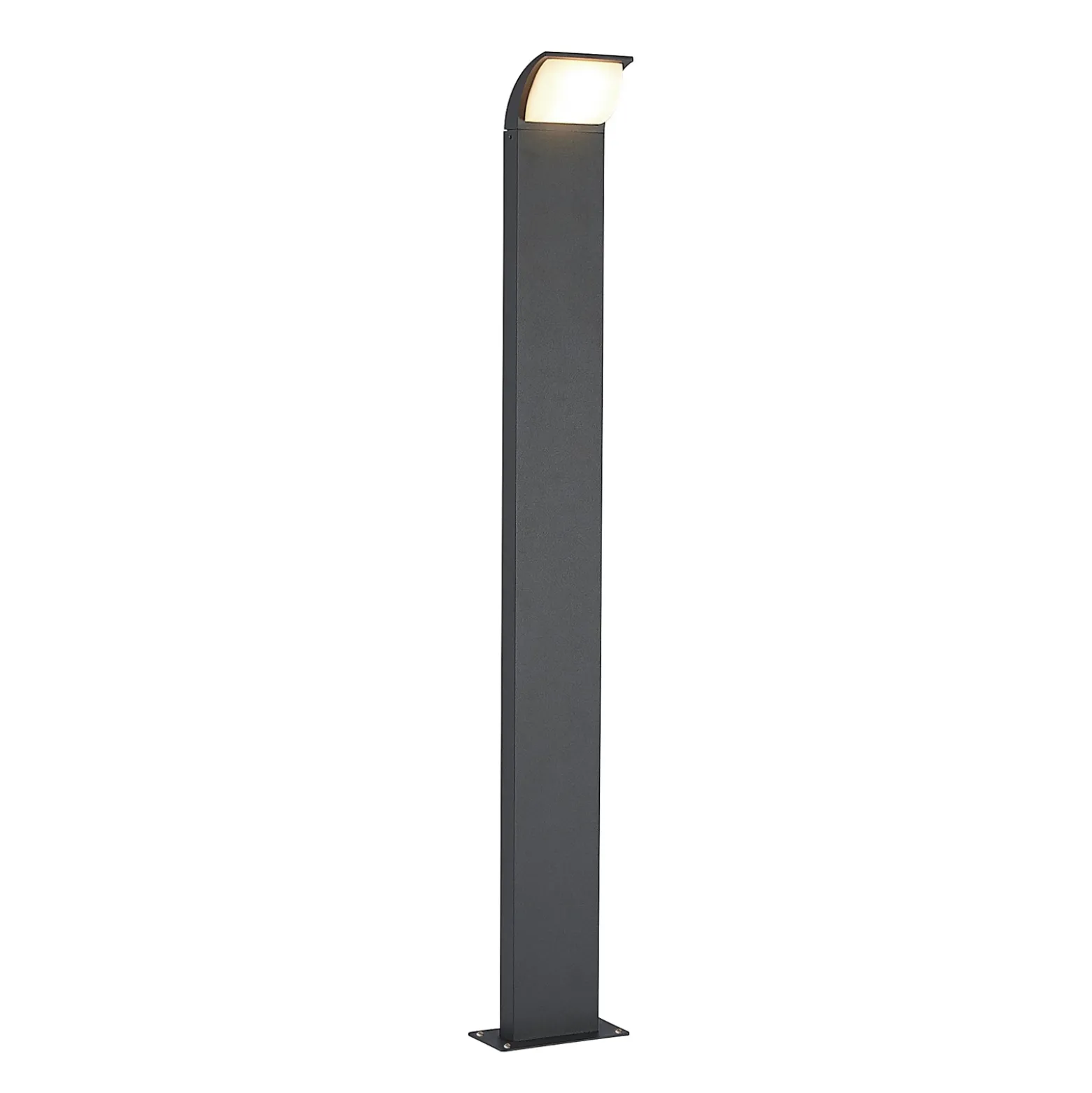 Lucande, bolardo luminoso LED Tinna, 100 cm, antracita, IP65