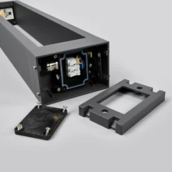 Lucande, bolardo luminoso LED Jupp, juego de 4, 60 cm, antracita, IP54