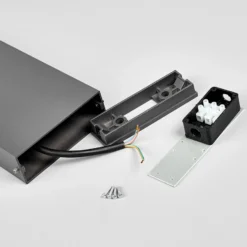 Lucande Bolardo luminoso LED Leya, 65 cm, antracita, metal, IP54