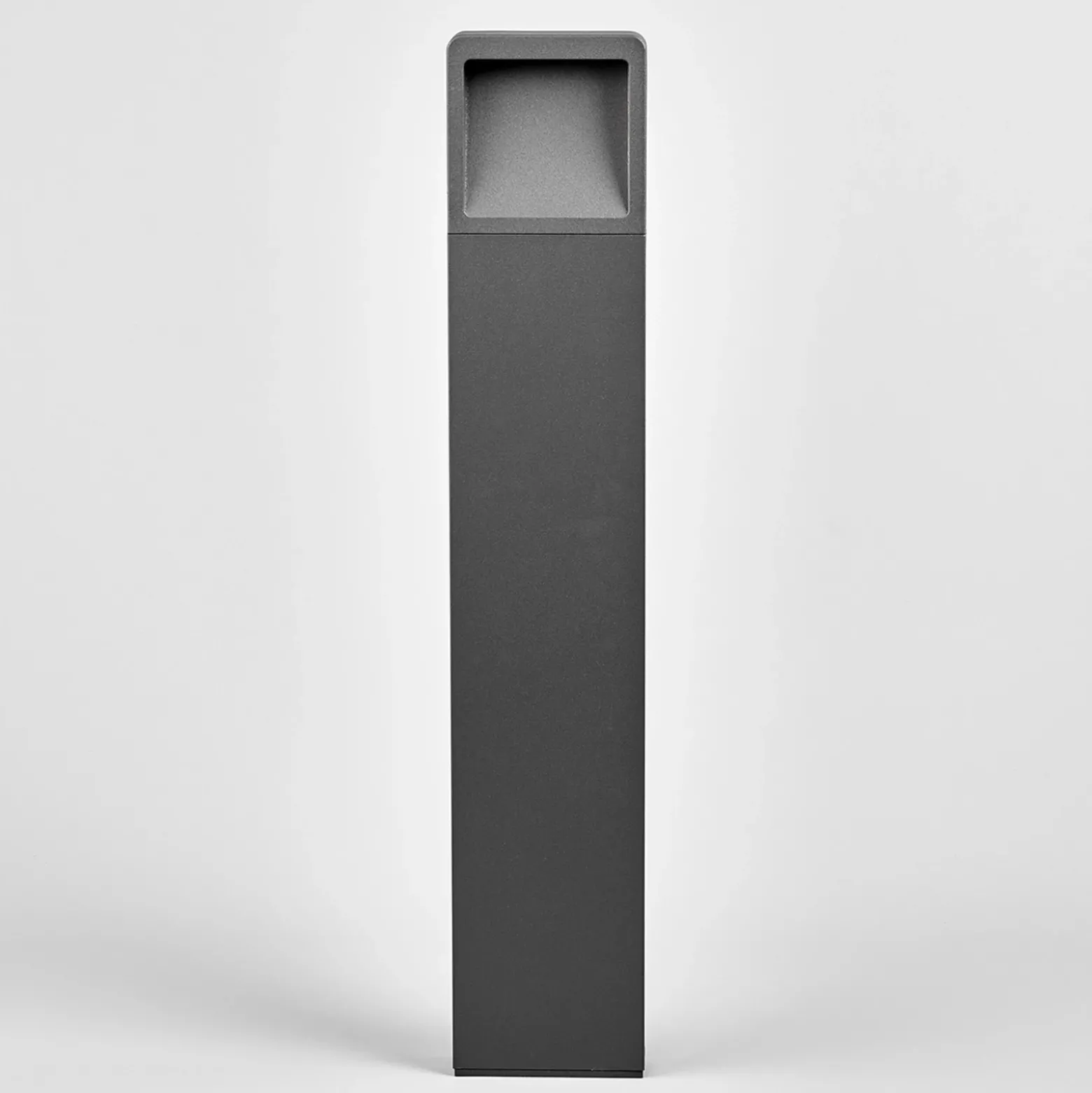 Lucande Bolardo luminoso LED Leya, 65 cm, antracita, metal, IP54
