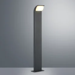 Lucande, bolardo luminoso LED Tinna, 80 cm, antracita, IP65