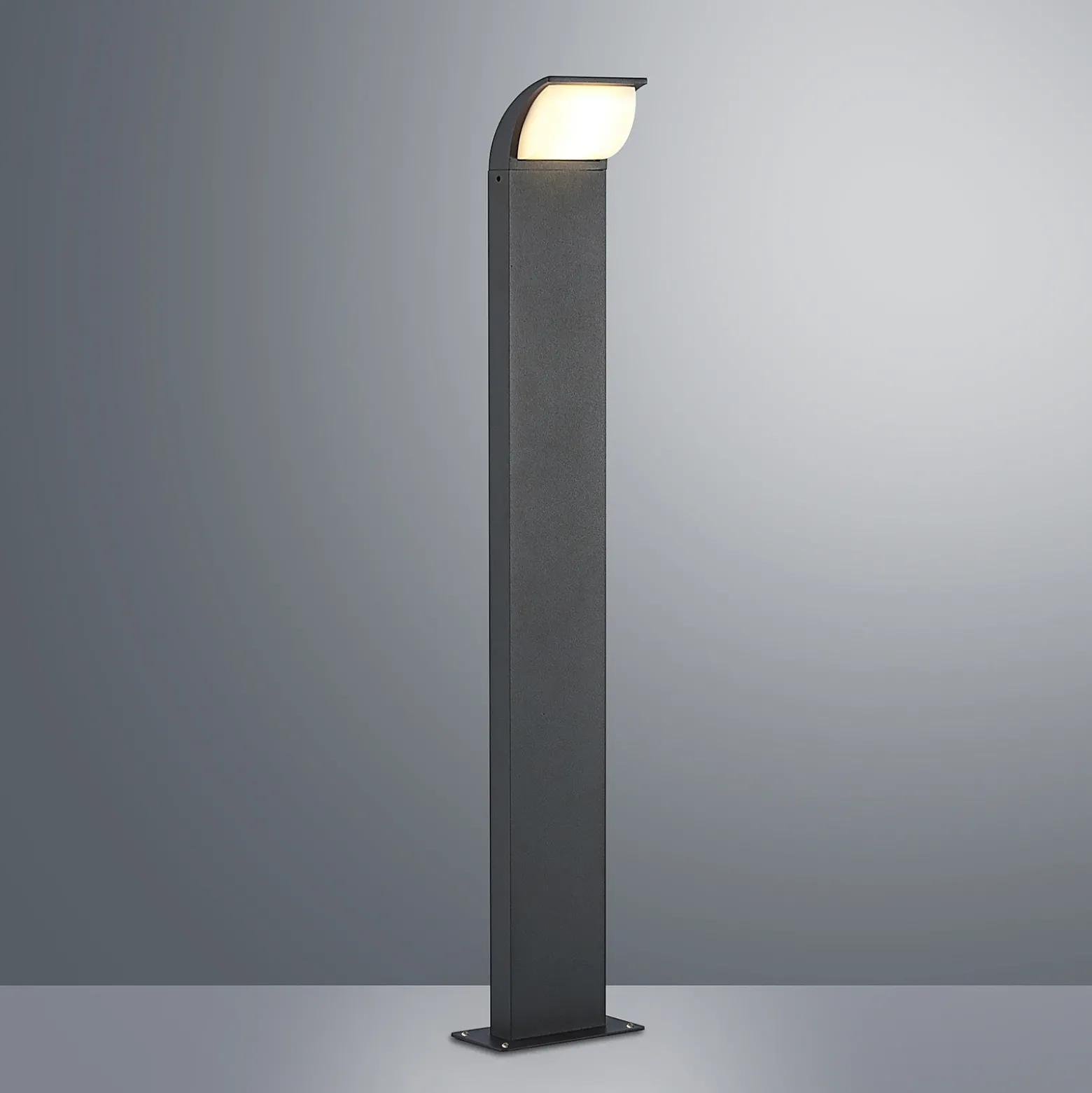 Lucande, bolardo luminoso LED Tinna, 80 cm, antracita, IP65