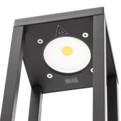 Lucande Bolardo luminoso LED Carlota, antracita, 65 cm, metal