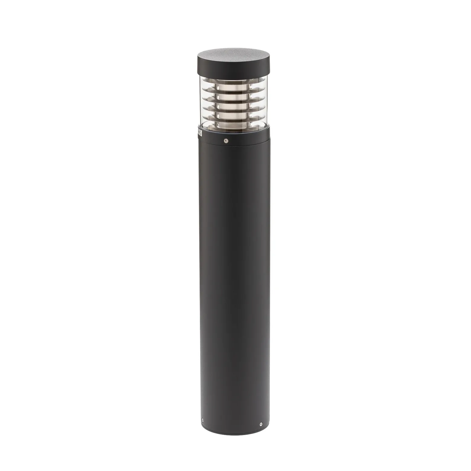 Lucande Bolardo luminoso LED Lucius, 65 cm, antracita, metal, IP54