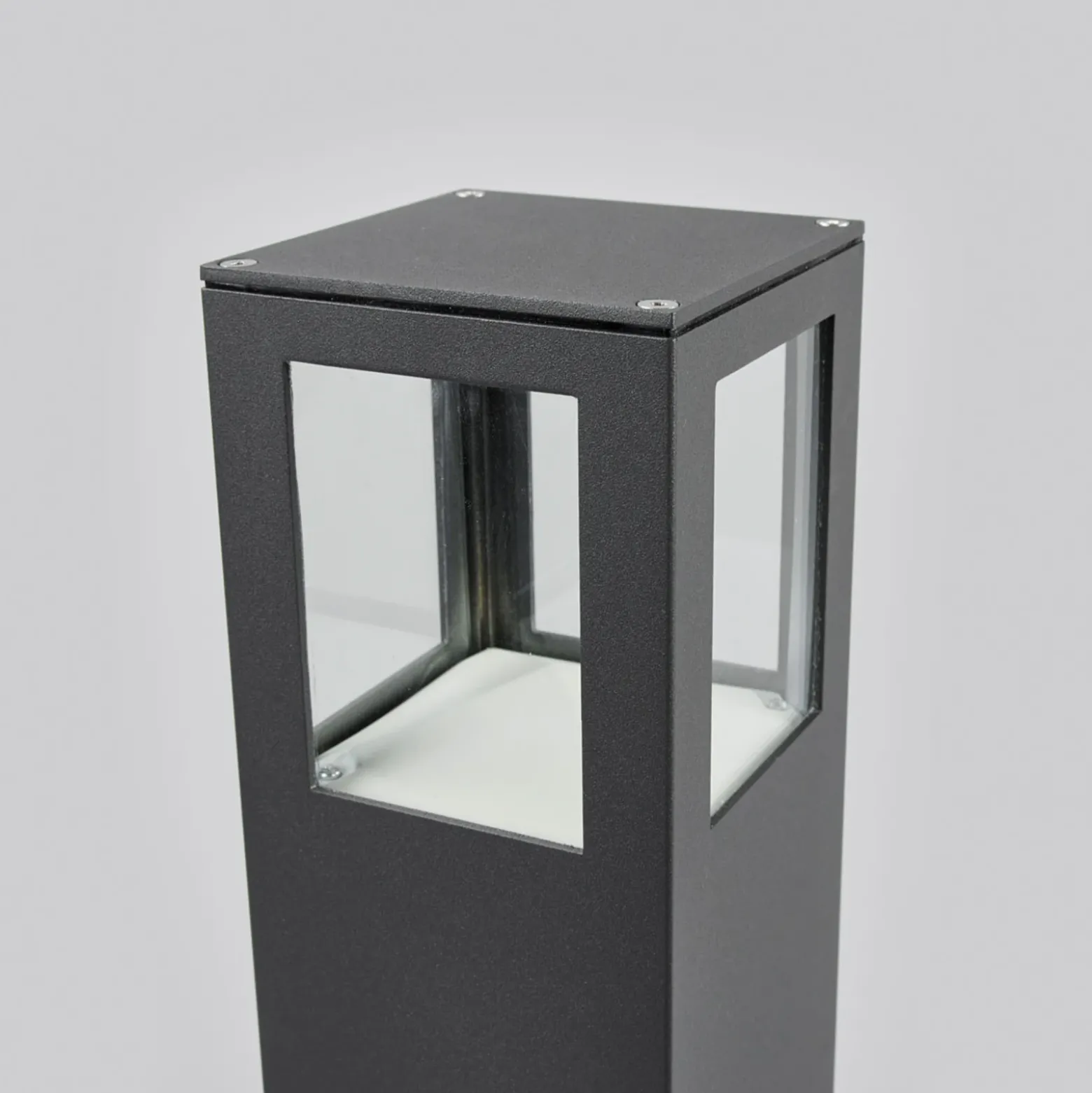 Lucande Bolardo luminoso LED Nicola, 65 cm, antracita, P54