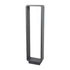 Lucande, bolardo luminoso LED Ninon, 80 cm, antracita, metal