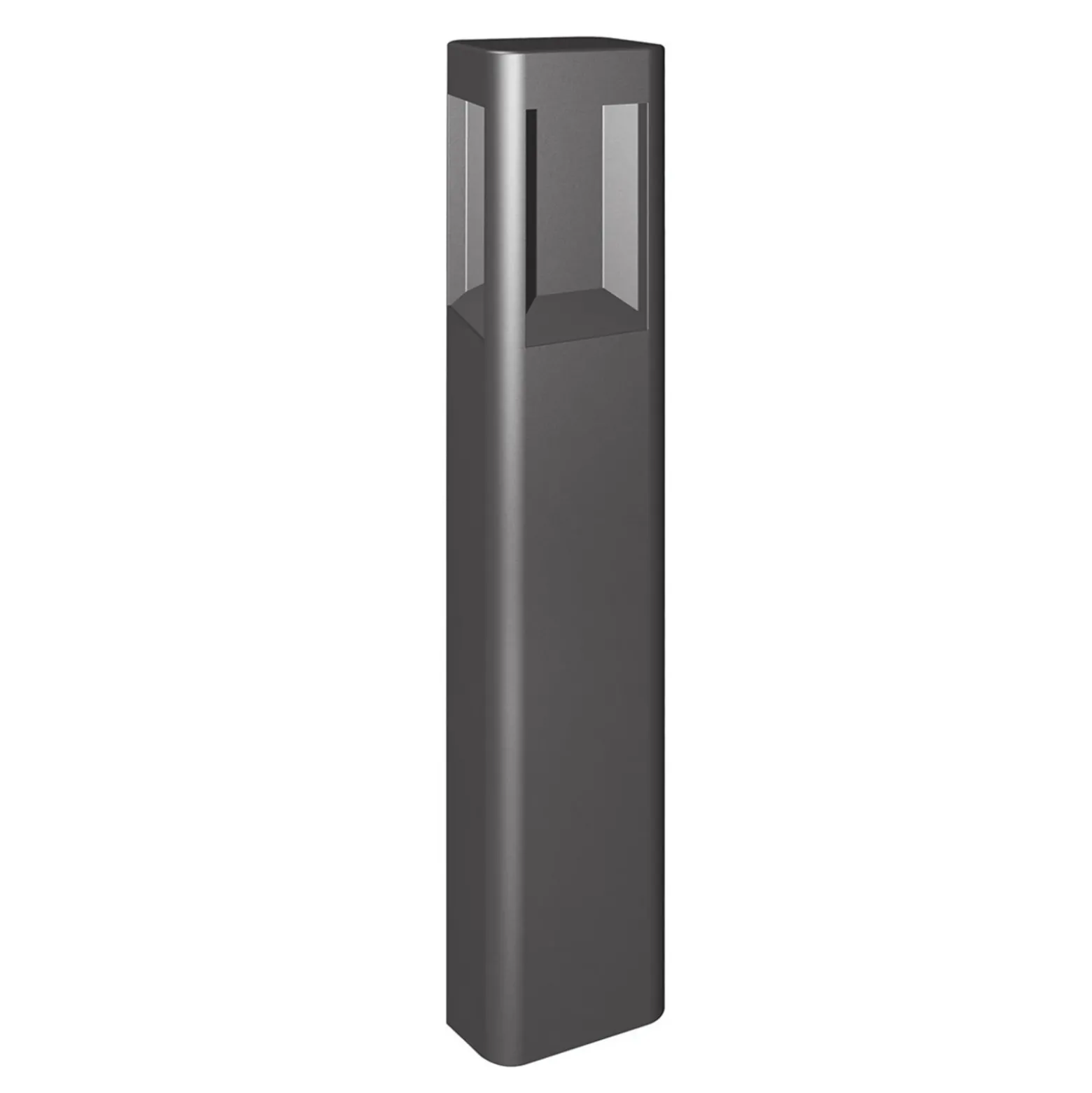 Lucande Bolardo luminoso LED Annika, antracita, metal, 80 cm