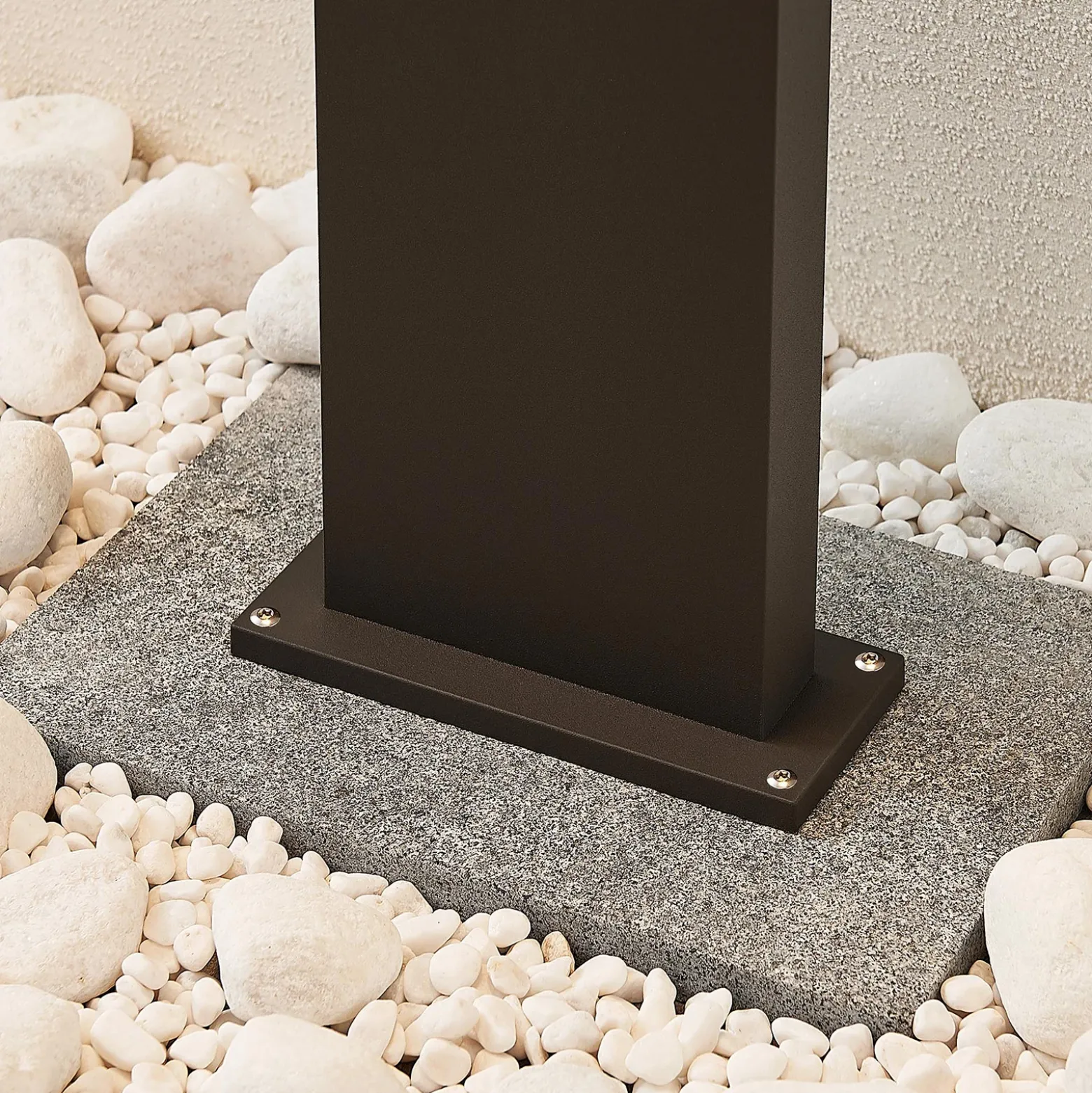 Lucande Bolardo luminoso LED Silvan, 100 cm, antracita, metal