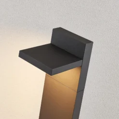 Lucande Bolardo luminoso LED Silvan, 100 cm, antracita, metal