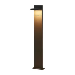Lucande Bolardo luminoso LED Silvan, 100 cm, antracita, metal