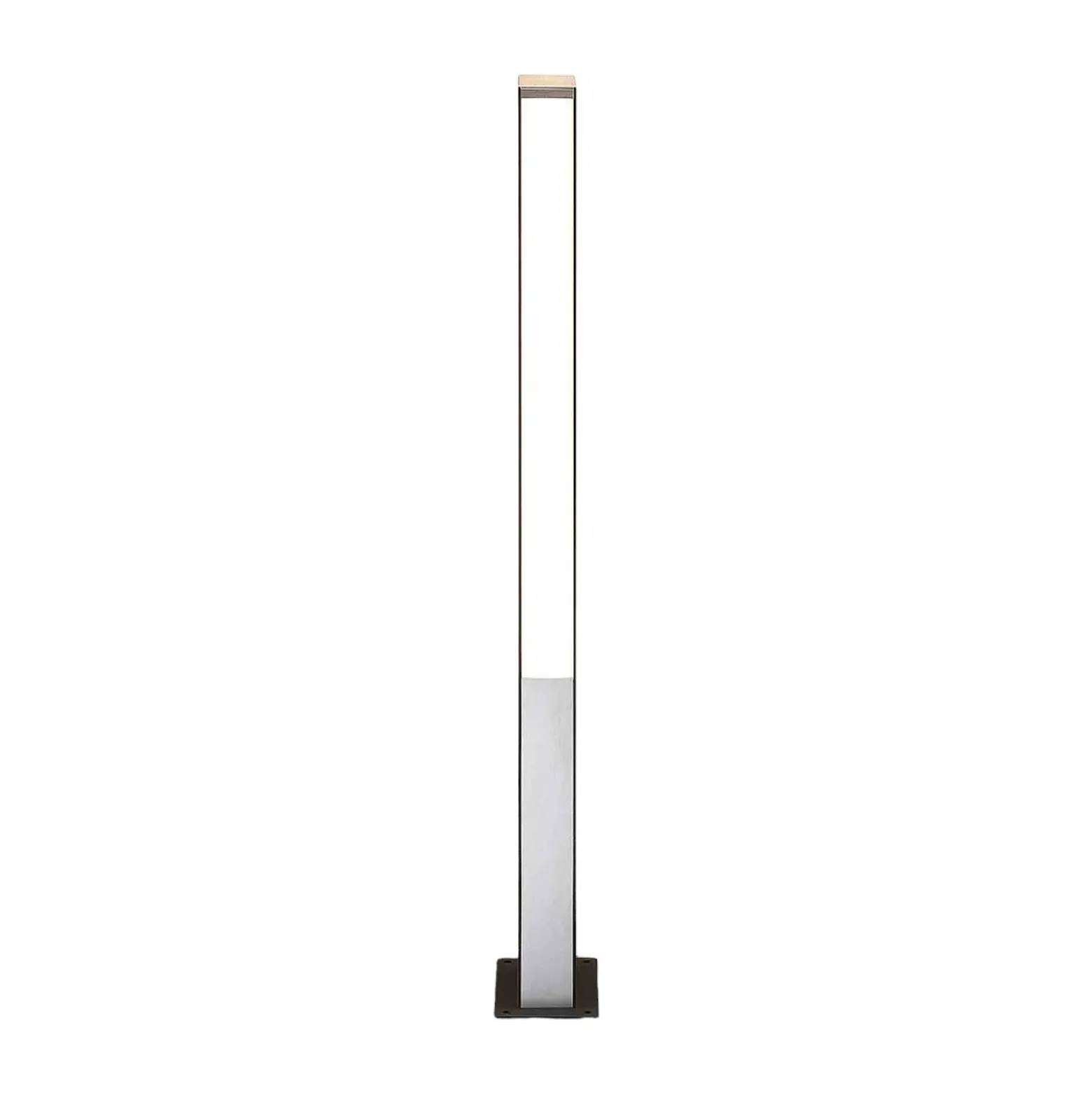 Lucande Bolardo luminoso LED Aegisa, 80 cm, antracita, metal, IP54
