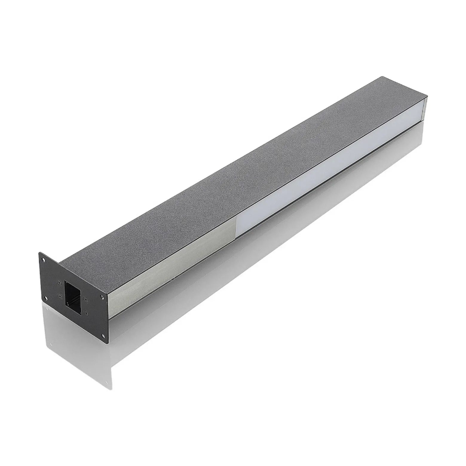 Lucande Bolardo luminoso LED Aegisa, 80 cm, antracita, metal, IP54