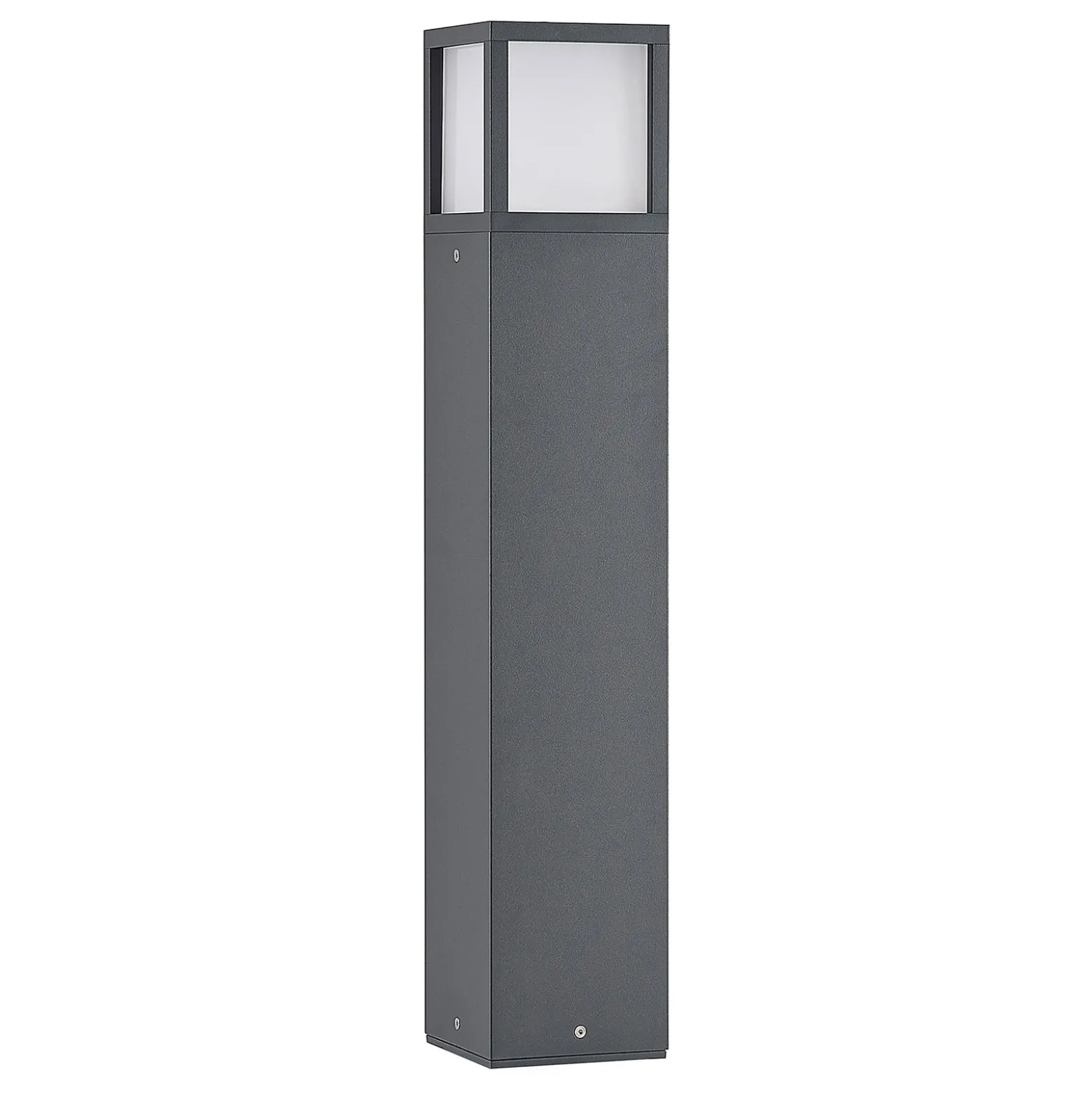 Lucande, bolardo luminoso LED Dewari, 65 cm, gris oscuro, IP54