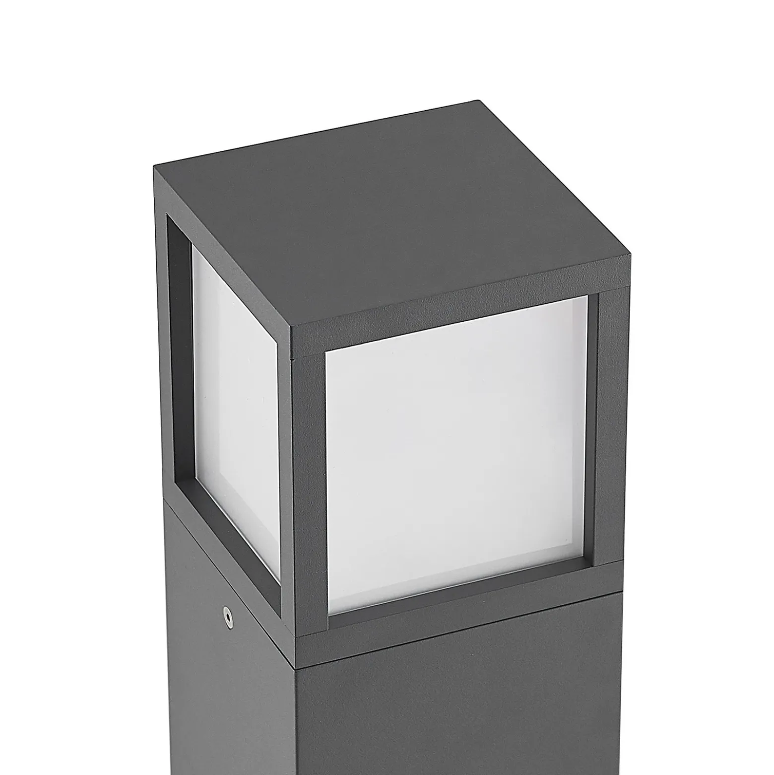 Lucande, bolardo luminoso LED Dewari, 65 cm, gris oscuro, IP54