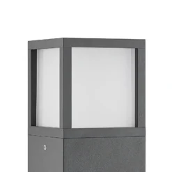 Lucande, bolardo luminoso LED Dewari, 65 cm, gris oscuro, IP54
