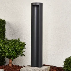 Lucande, bolardo luminoso LED Jaron, 65 cm, antracita, IP54