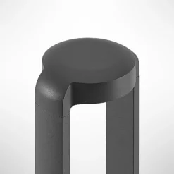 Lucande, bolardo luminoso LED Habsa, 80 cm, antracita, metal